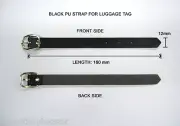 PU strap luggage tag with secure buckle - 4x ONLY