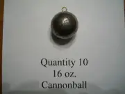 (920)CANNONBALL SINKER 16 OZ, 10 OF THEM