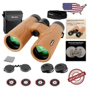Durable 12x42 Binoculars - Adjustable Eyecups for Comfortable Viewing Anywhere