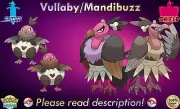 ⚔️Shiny/Non-shiny Vullaby/Mandibuzz 6IV️Pokémon Sword/Shield HOME (Legal)