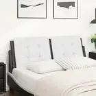 Double Faux Leather Headboard Cushion White Black 137cm Stylish Comfort