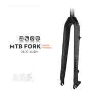 Carbon Fiber MTB Bike Front Fork 26/27.5/29er Straight Tube Bicycle Rigid Fork