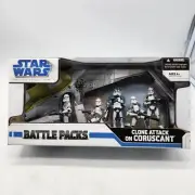 Star Wars Legacy Collection Battle Pack Clone Attack on Coruscant Action Figures