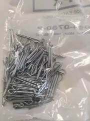 (100 Pack) Hammer-Lock Cotter Pin Zinc-Plated Steel, 3/32" Diameter, 3/4" Length