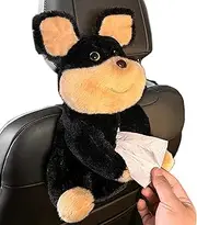 Car Tissue Box - Cartoon Animal Napkin Dispenser Box for Auto Back Seat - Easy Installation, Car Headrest Tissue Organizer for Traveling, Road Trip