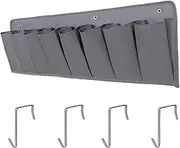 UNKAO Upgraded RV Shoe Storage Pockets 8 Pockets Heavy Hanging Bedside or Sofa Storage Pockets for Shoes, Toys, and Tools Accessories Length 35.4 Inches/2.95Ft (Nylon, Dark Gray)