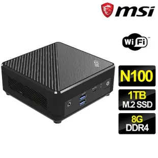 【MSI 微星】Cubi Intel四核{鴻塵飛渡} 迷你電腦(N100/8G/1TB M.2)