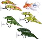 Betta Fish Leaf Hammock | Sleeping Leaf for Aquarium,Set of 4 Guppy Breeding Resting Habitats for Spawning, Fish Tank Decorations