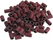 Mikinona 200pcs Sanding Bands for Nail Drills Durable Corundum Grinding Heads for Manicure Tools Essential Polisher Supplies Grit