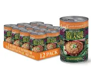 Organic Refried Beans Canned, Traditional Beans Light in Sodium, Vegan Gluten...