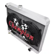 3 Row ER Champion Radiator 1680S,2 12" Fans - 1965 - 1967 Pontiac Tempest V8 Eng