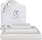 3-Piece Bed Linen Set, Twin XL, 600 Thread Count, 100% Cotton, Light Grey Damask