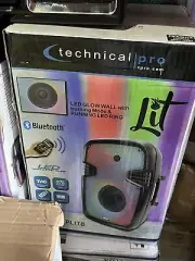 Technical Pro PLIT8 Rechargeable Portable 8" Bluetooth Party Speaker with LED