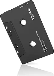 arsvita Car Audio Bluetooth Wireless Cassette Receiver, Tape Player Bluetooth 5.0 Cassette Aux Adapter, Black