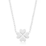Sterling Silver 45 cm Clover Enamel Necklace