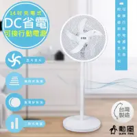 在飛比找momo購物網優惠-【勳風】14吋充插兩用DC扇立扇循環電風扇(BHF-T002