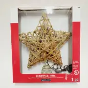 NEW Lighted Tree Topper Star Ashland Christmas Noel Rustic Twine