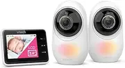VTech RM2751 2.8" 2-Camera Smart Wi-Fi 1080p HD Video Baby Monitor with Remote Access, Night Light, Soothing Sounds, Temp Sensor & Motion Detection, up to 8 Hours Battery Life