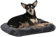 MidWest Homes for Pets Bolster Dog Bed 18L-Inch Gray Dog Bed or Cat Bed w/Comfortable Bolster | Ideal for Toy Dog Breeds & Fits an 18-Inch Dog Crate | Easy Maintenance Machine Wash & Dry