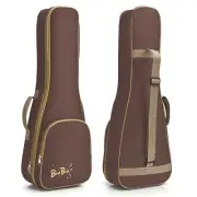 Ukulele Gig Bag, Uke Backpack Storage Travel Soft Case (Concert 23 Inch, Brown)