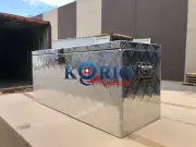 Aluminium Top Open Rectangular Tool Box Ute Trailer Drawbar 800 L x 300 W x 350H
