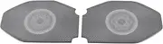 MKVAXR Car Speaker Cover Stainless Door Loudspeaker Sound Pad Trim Frame Sticker Interior Accessories, for Jeep, Wrangler JL 2018-2021 Car Speaker Grille Trim(Black)