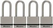 Master Lock M530XQLH Magnum Solid Steel Keyed Alike Padlocks, 1-3/4 in. Wide, 4 Pack Keyed-Alike