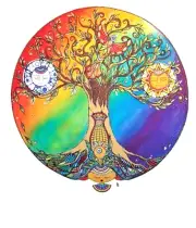 TREE OF LIFE MOON SUN RAINBOW Charm Pendant On 925 Sterling Silver 20" necklace