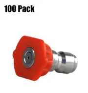 100 Pack Erie Tools Pressure Washer 1/4" Quick Connect 0 Degree 3.0 Nozzles
