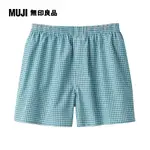 男有機棉平織布前開平口褲【MUJI 無印良品】