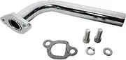 Header Exhaust Pipe Kit For Predator 208cc 212cc Go Kart,Mini Bike,Compatible with Honda GX160 GX200,Coleman CT200U CT200EX MB100(Chrome)