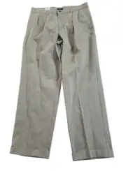NWT DOCKERS Men's CHINO "RELAXED FIT" Pleated Pants w/Cuffs Size 34x30