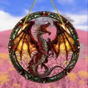 Flying Dragon Suncatcher Window Hanging Suncatcher Acrylic Sign Graden Decor Art
