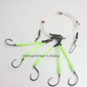 1Pcs 1.8M Deep Drop Snapper Rigs Bottom Fishing Rig 5 Circle Hooks 6/0#-9/0#