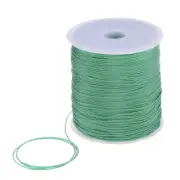 1.5mm Nylon Satin Cord 150 Yards Bracelet String Beading Thread, Blue Green