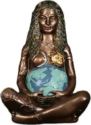 Gaia Mother Earth Statue Art Garden Resin Millennial Gaia Statue Mama Earth Goddess Gaia Earth Mother Figurine Decor Mother's Day