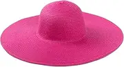 [Generic] Sun Hats for Women Wide Brim Straw Hats UV Protection Beach Hat Foldable Summer Hat Elegant Travel Sunhats