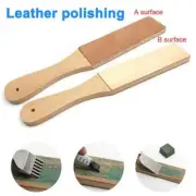 Dual Sided Leather Blade Strop Cutter Razor Sharpener Polishing Wooden Handle