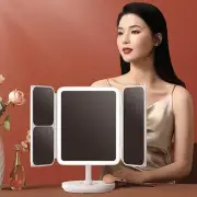 76 Led Trifold Makeup Mirror w/ 1x/2x/5x Magnifying Wireless Rechargeable - NIB