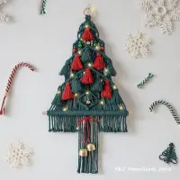 在飛比找蝦皮商城精選優惠-耶誕樹掛毯 裝飾 聖誕樹 掛毯 棉繩 聖誕樹壁掛掛毯流蘇鈴鐺