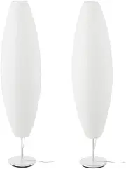 [IKEA] Solleftea Floor Lamp with Led Bulb, Oval White - Set of 2