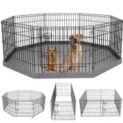 Foldable Metal Dog Exercise Pen/Pet Puppy Playpen Kennels Yard Fence Indoor/O...