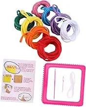 Hohopeti 8 Pcs DIY Elastic Rope Knitting Stretch String Craft Kit for Educational Hand Woven Plaything to Enhance Creativity and Motor Skills