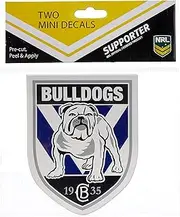 NRL iTag Pack of 2 Mini Decals Bulldogs Mini Decals, Unisex-Adult
