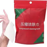 Compressed Towels - 20X Cotton Washcloths Compressed Towels for Face,Lightweight Highly Absorbent Tissue Individually Wrapped for Beach, Outdoor Camping
