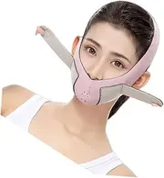 HONITANO Woman Thin Masseter Muscle Chin Strap Skin Friendly Elastic Design Pink for Firming and Slimming Facial Contours