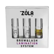 ZOLA Brow&Lash Lamination System Lifting 3x10ml Gel+Volume Fixer+Keratin Serum
