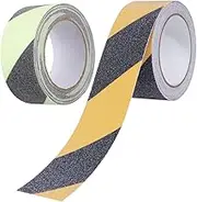 2Rolls Slip Tape Self Adhesive Non Skid Grip Tape for Bathroom Floor Safety Hazard Warning Tape for Stairs Showers and Pools