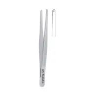 Set of 3 Tissue Forceps, 9", Straight Tips, 1 x 2 Teeth, Premium