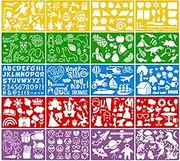 20 Pieces Drawing Stencils Set for Kids, 300+ Patterns Plastic Painting Stencil Kit Drawing Templates for Girls Boys Craft Gifts